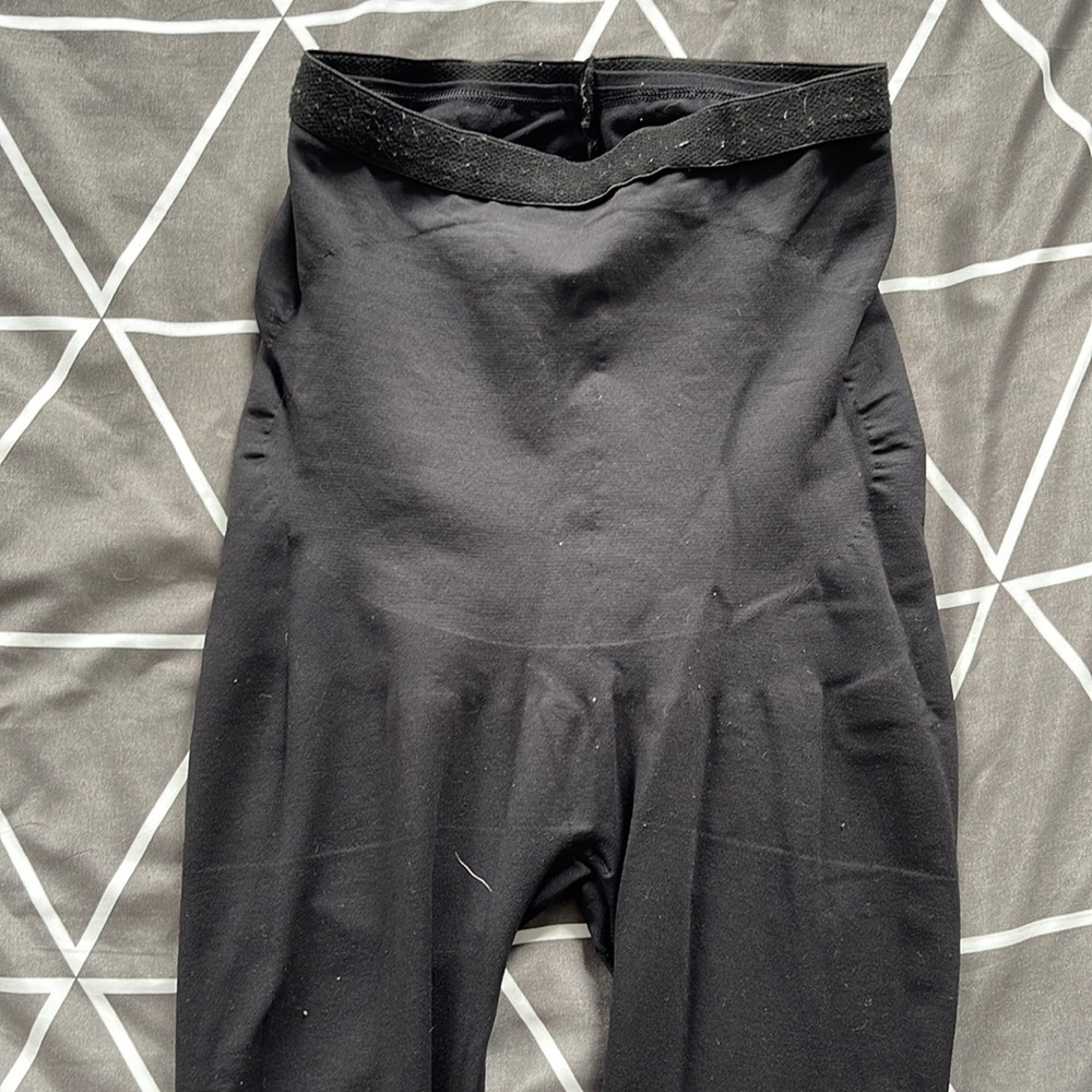 Spanx Control Top Black Leggings